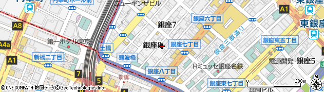 東京都中央区銀座8丁目7-21周辺の地図