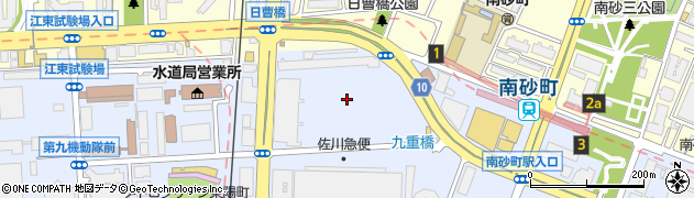 東京都江東区新砂2丁目1周辺の地図
