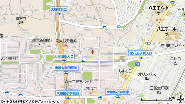〒192-0034 東京都八王子市大谷町の地図