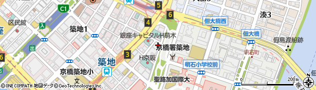 菱和パレス銀座東管理人室周辺の地図