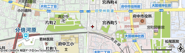 東京都府中市宮西町5丁目13周辺の地図