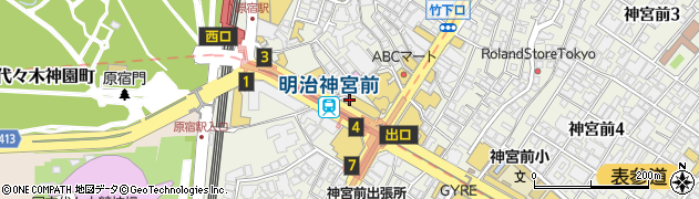 京橋千疋屋 表参道原宿店周辺の地図