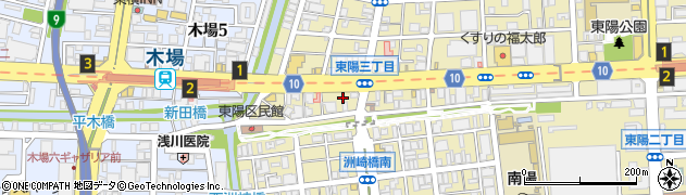 東京都江東区東陽3丁目5周辺の地図