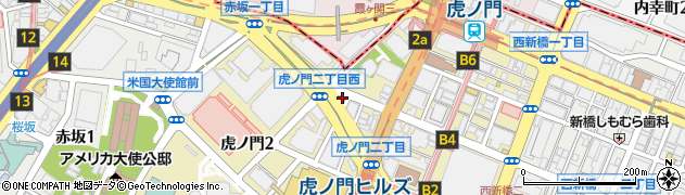 東京都港区虎ノ門2丁目3-2周辺の地図