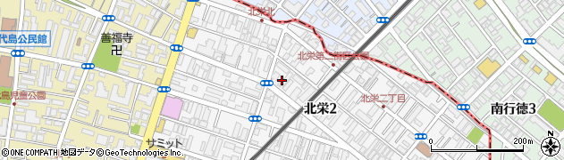 千葉県浦安市北栄2丁目周辺の地図