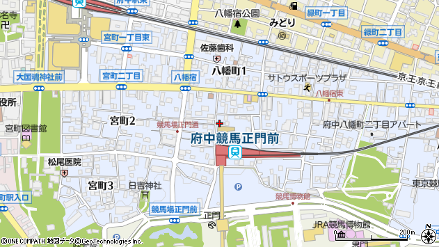 〒183-0016 東京都府中市八幡町の地図
