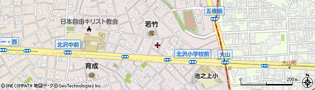東京都世田谷区北沢5丁目7周辺の地図