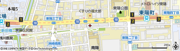 東京都江東区東陽3丁目22周辺の地図