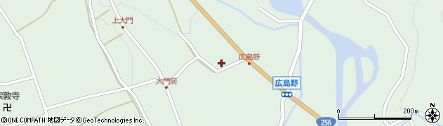 岐阜県中津川市付知町（広島野）周辺の地図