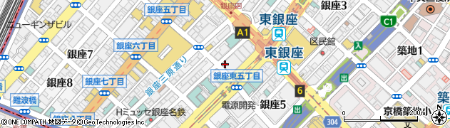 東京都中央区銀座5丁目12-12周辺の地図