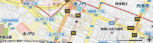 東京都港区虎ノ門1丁目周辺の地図
