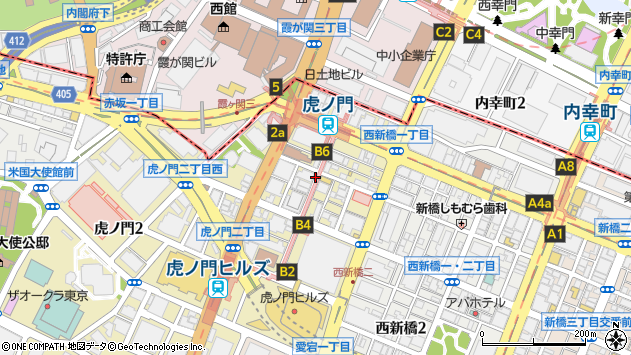 〒105-0001 東京都港区虎ノ門（次のビルを除く）の地図
