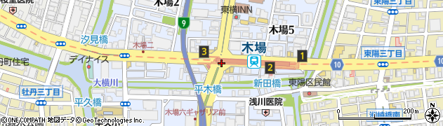 木場駅周辺の地図