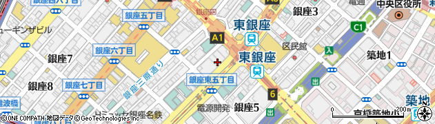 東京都中央区銀座5丁目12周辺の地図