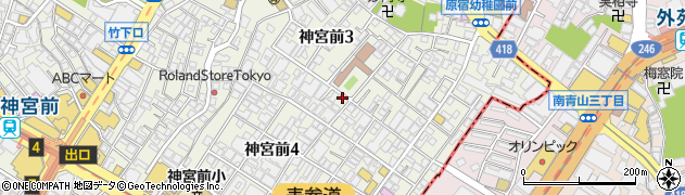 神宮前堤歯科医院周辺の地図