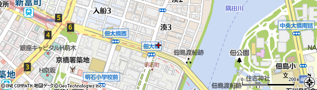 東京都中央区湊3丁目11周辺の地図