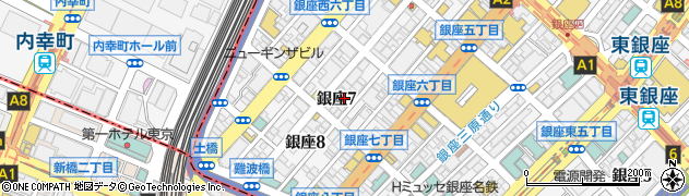 ねぼけ銀座店周辺の地図