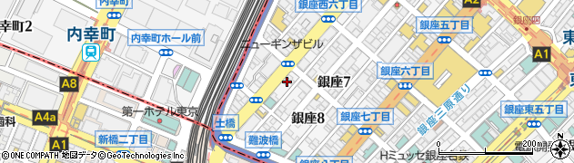 東京都中央区銀座8丁目4-26周辺の地図