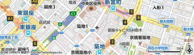 永谷建物管理株式会社管理室　築地永谷タウンプラザ周辺の地図