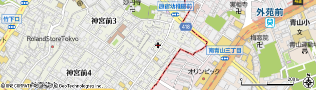 ドミノ・ピザ　神宮前店周辺の地図