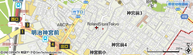 東京都渋谷区神宮前4丁目26-32周辺の地図