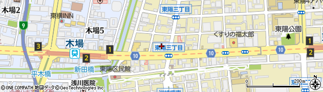 喜多方ラーメン 坂内 木場店周辺の地図