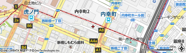 東京都港区西新橋1丁目2周辺の地図