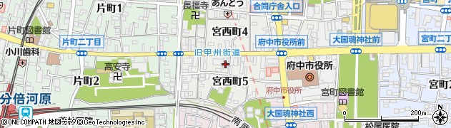 東京都府中市宮西町5丁目7周辺の地図