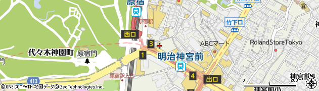 東京都渋谷区神宮前1丁目13-17周辺の地図