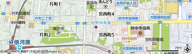 東京都府中市宮西町5丁目9周辺の地図