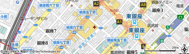 三井住友銀行ＧＩＮＺＡ　ＳＩＸ ＡＴＭ周辺の地図
