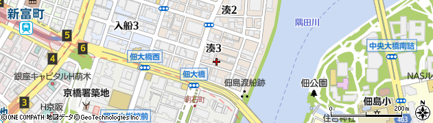 東京都中央区湊3丁目13-13周辺の地図