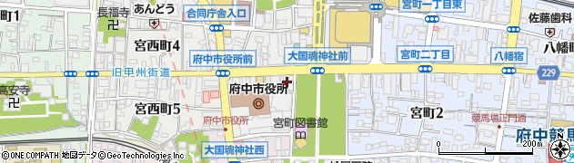 東京都府中市宮西町2丁目17周辺の地図