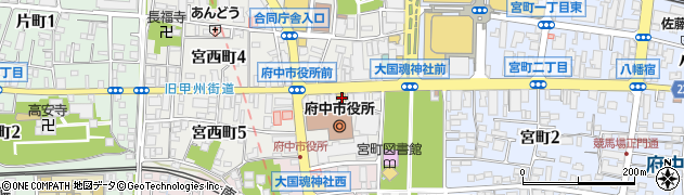 東京都府中市宮西町2丁目15周辺の地図