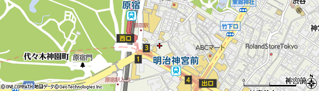 東京都渋谷区神宮前1丁目13-21周辺の地図