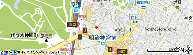 東京都渋谷区神宮前1丁目13-23周辺の地図