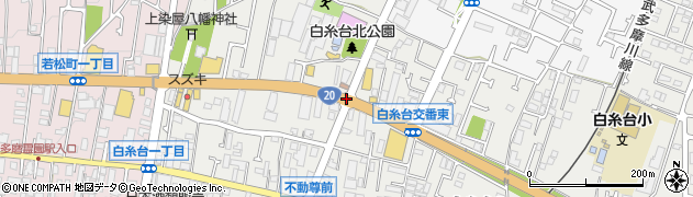 白糸台交番前周辺の地図