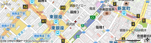 花山うどん銀座店周辺の地図