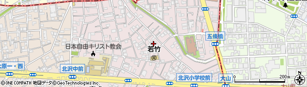 東京都世田谷区北沢5丁目20周辺の地図