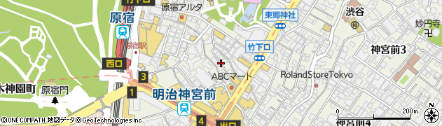 東京都渋谷区神宮前1丁目9周辺の地図