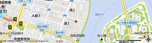 東京都中央区湊3丁目14-5周辺の地図