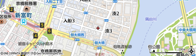 東京都中央区湊3丁目7周辺の地図