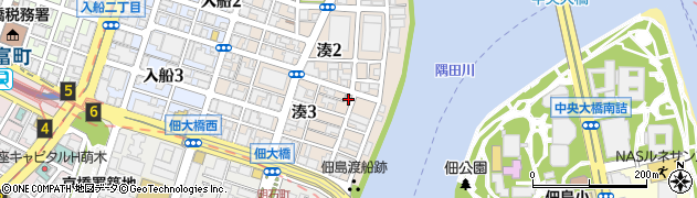 東京都中央区湊3丁目14-4周辺の地図