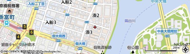 東京都中央区湊3丁目14-12周辺の地図