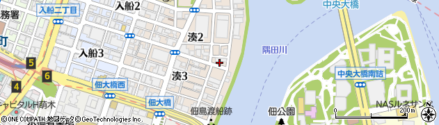 東京都中央区湊2丁目13周辺の地図