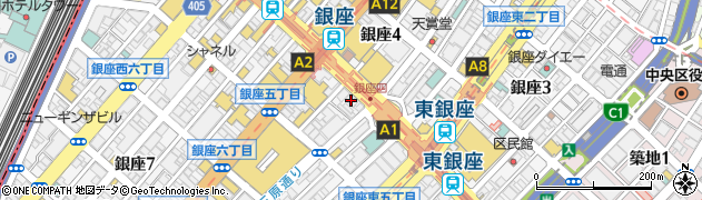 大戸屋銀座三越前店周辺の地図