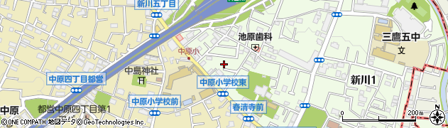 東京都三鷹市新川4丁目7周辺の地図