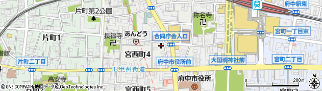 東京都府中市宮西町周辺の地図