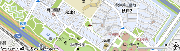 秋津3号児童公園周辺の地図