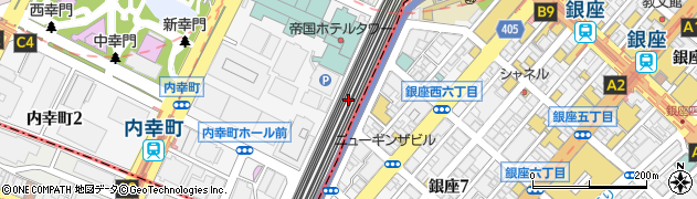 東京都千代田区内幸町1丁目7周辺の地図